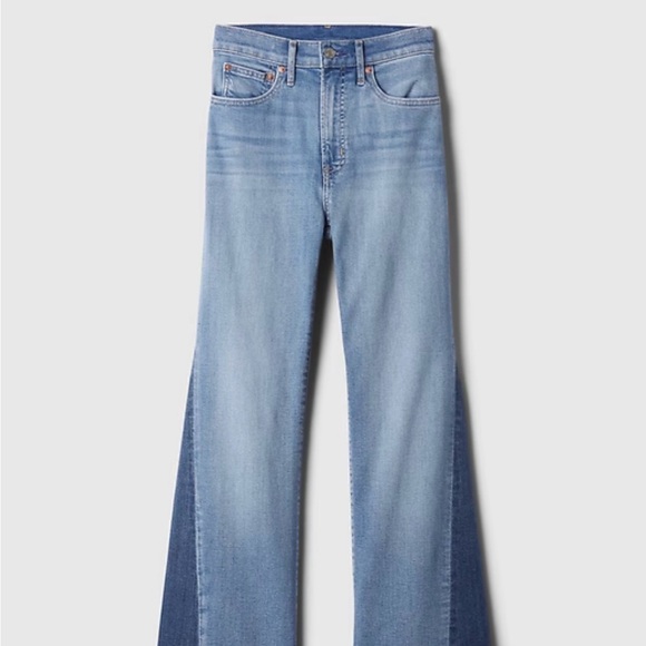 👖 💙GAP 29 Tall High-Rise Flare Jeans NWT Light Wash - Picture 5 of 10